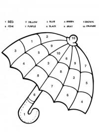 Umbrella Color by Number