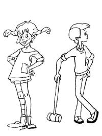 Pippi Longstocking and Tommy