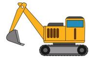 How to draw an excavator