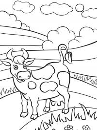Cows head Coloring Page - Funny Coloring Pages
