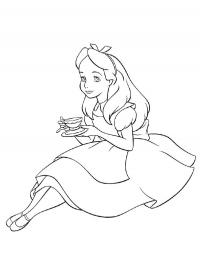 Alice drinks tea