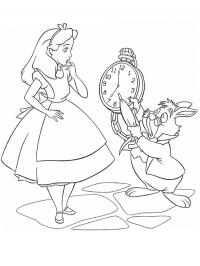 alice in wonderland coloring pages rabbit