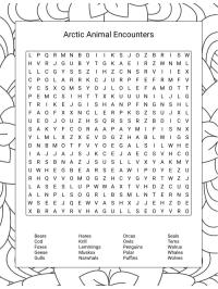 Arctic animals word search