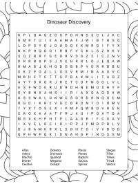 Dinosaur word search