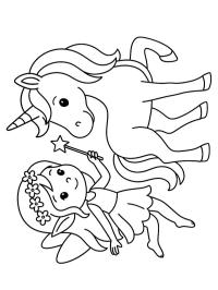 Fairy and unicorn