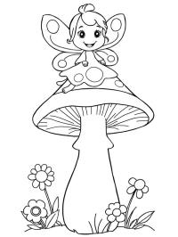 Fairy on a mushroom