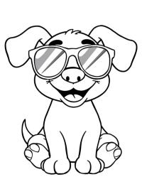 Dog with sunglasses