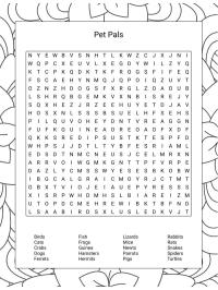 Pets word search