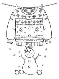 Christmas sweater and snowman