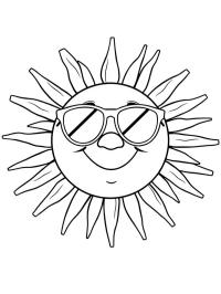 Smiling sun with sunglasses