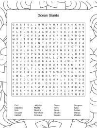 Ocean Animals word search