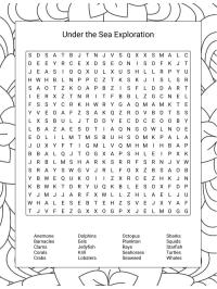 Underwater Animals word search