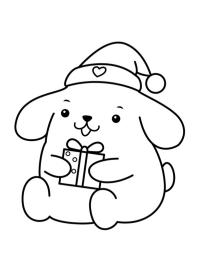 Pompompurin with Santa hat