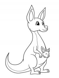 baby kangaroo coloring pages