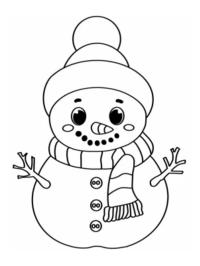 Snowman with scarf