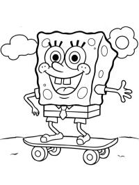 Spongebob on a Skateboard