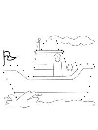 Draw a steamboat