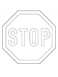 Stop sign Coloring Page - Funny Coloring Pages