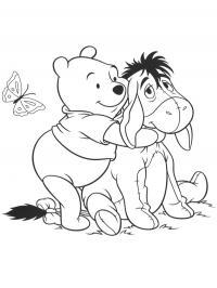 Winnie The Pooh And Tigger Coloring Page Funny Coloring Pages