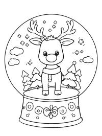 Winter Snow Globe With Reindeer