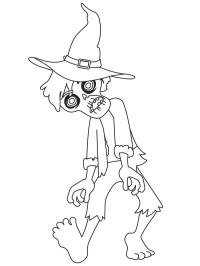 Zombie with witch hat