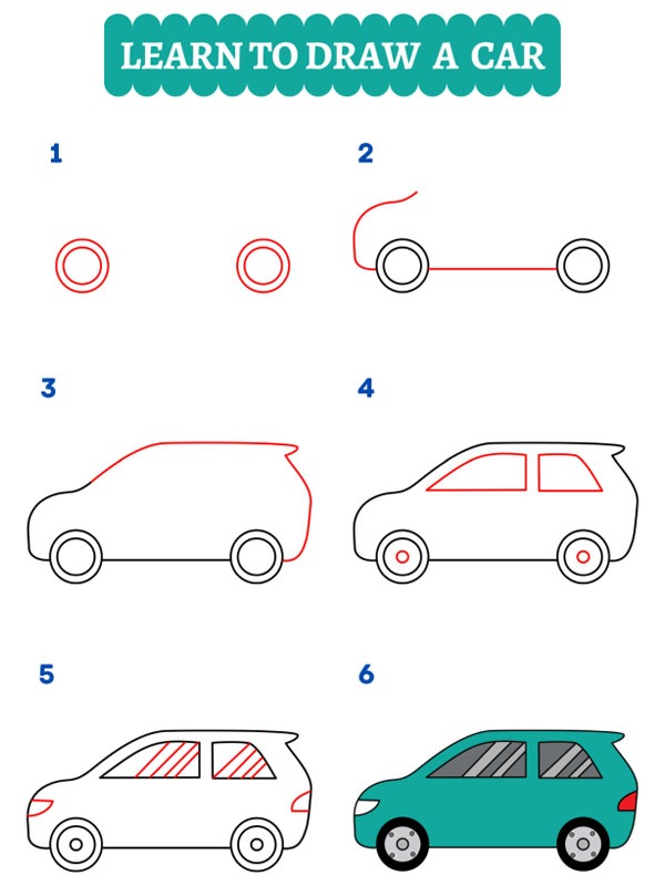 How to draw a car