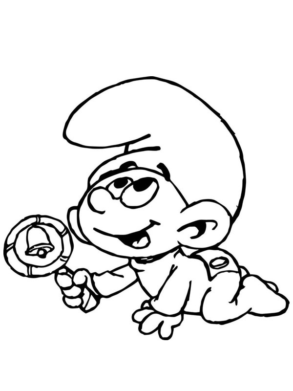 Baby smurf Coloring page