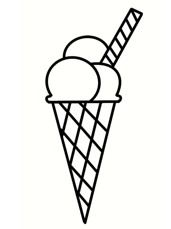 Ice cream Coloring page