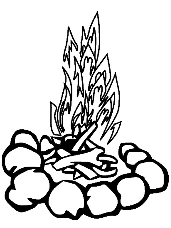 Campfire Coloring page