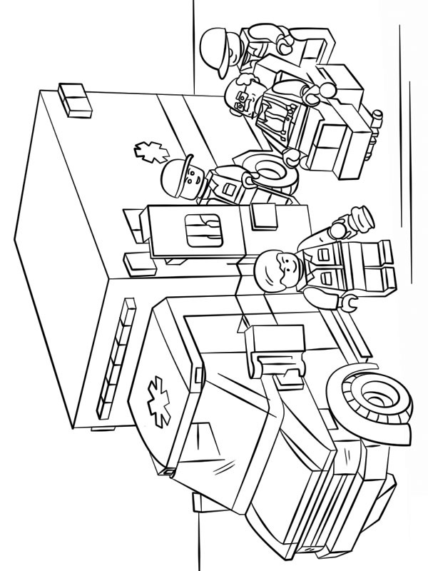 LEGO Ambulance Coloring page