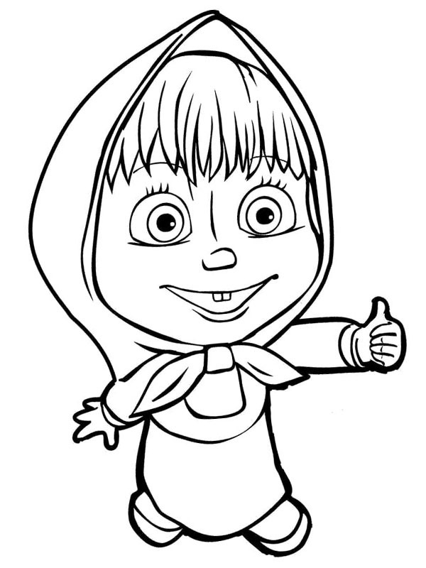 Masha Coloring Page - Funny Coloring Pages