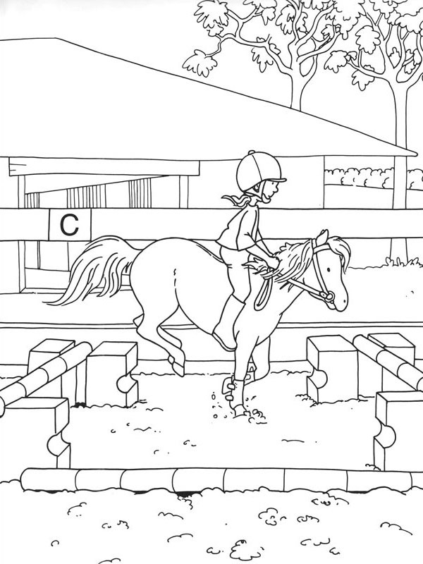 Jumping horse Coloring page