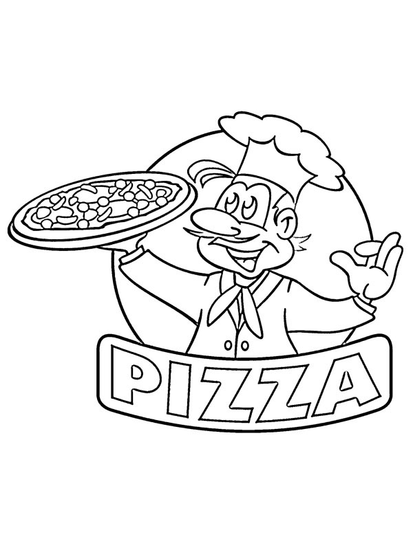 Pizza Coloring page