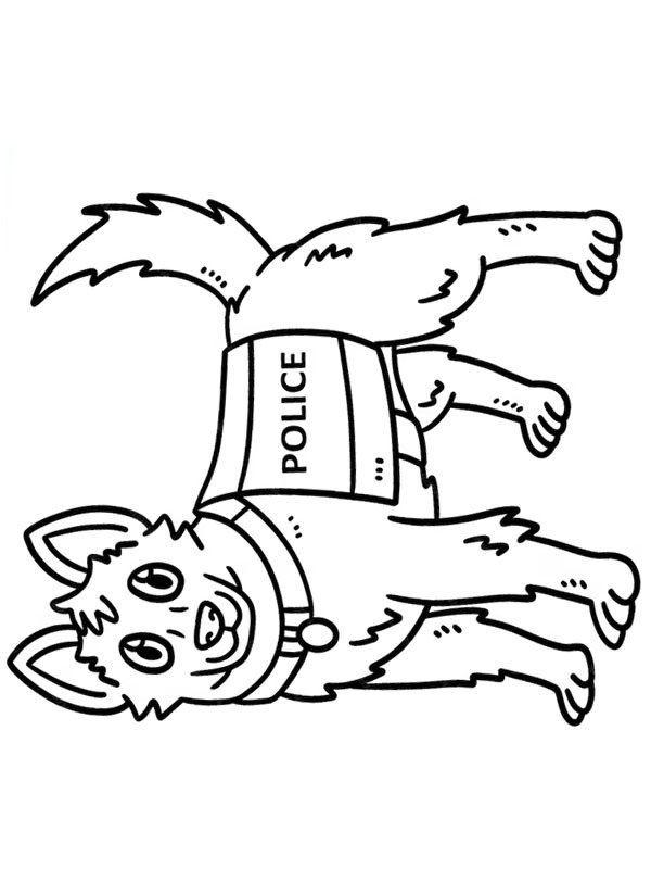 Diensthund Coloring page