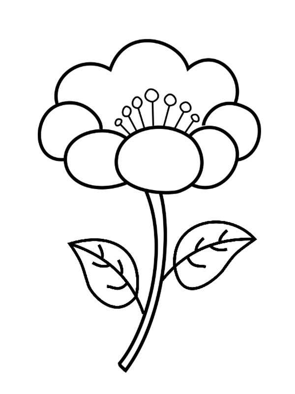 Simple flower Coloring page