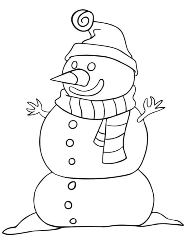 Snowman Coloring page