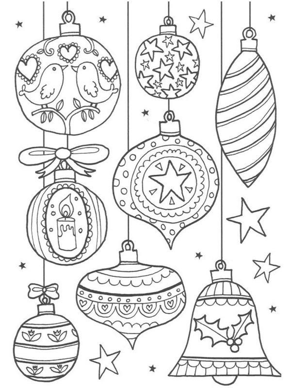 Christmas balls decoration Coloring page