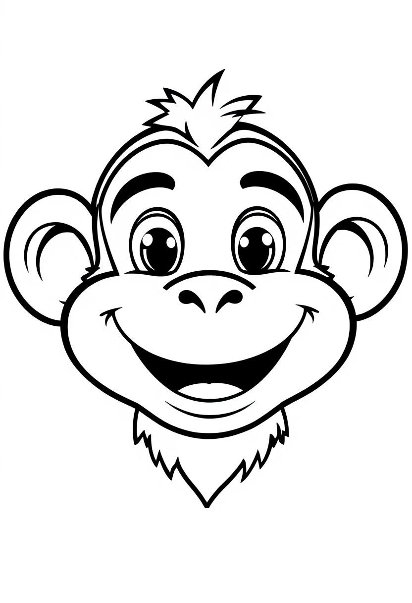 Ape Head Coloring page