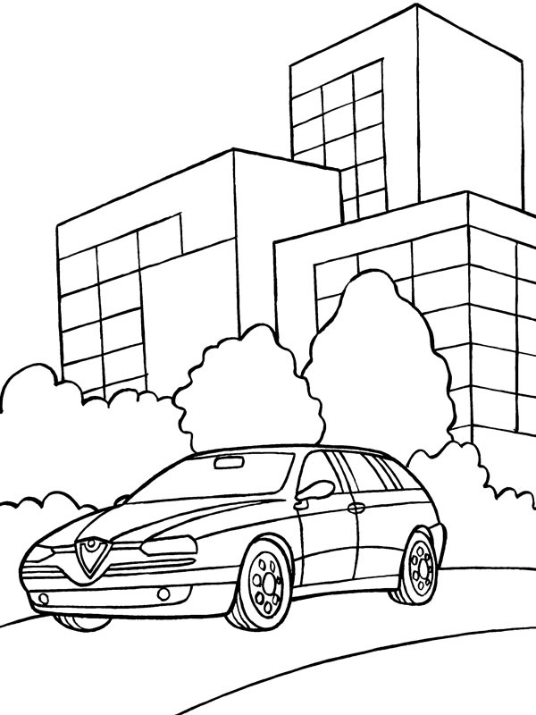 Alfo Romeo 159 Station Wagon Coloring page