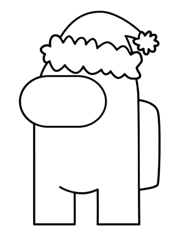 Among Us Santa Claus Coloring page