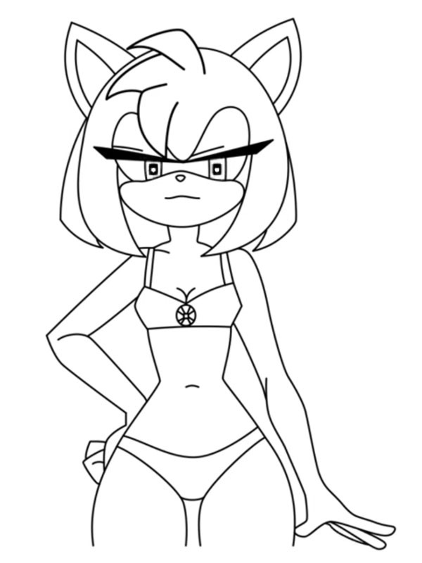 Amy Rose (Sonic) Coloring page