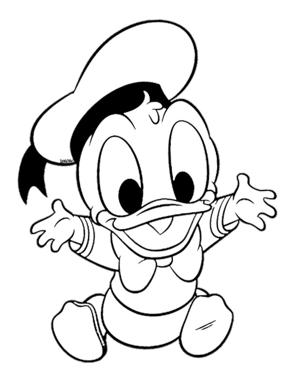 donald duck sketch for coloring