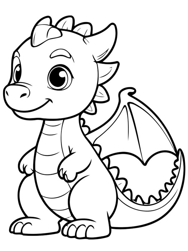 Baby dragon Coloring page