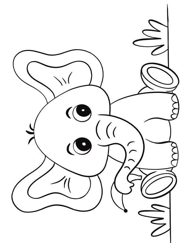 Baby elephant Coloring page