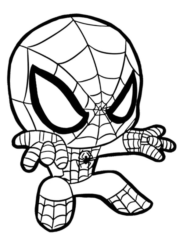 Baby spiderman Coloring page