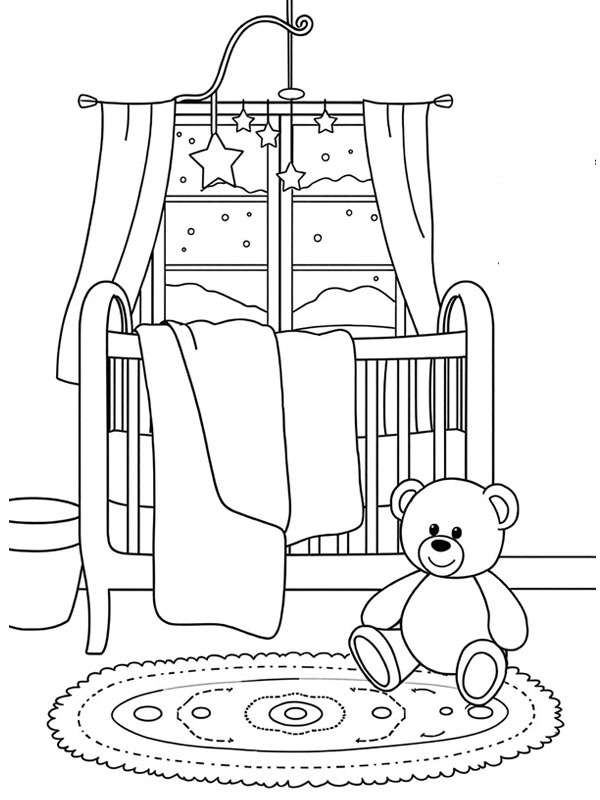 Baby room Coloring page