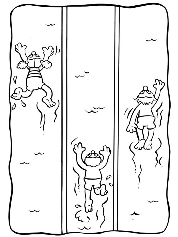 Swimming lanes Coloring page