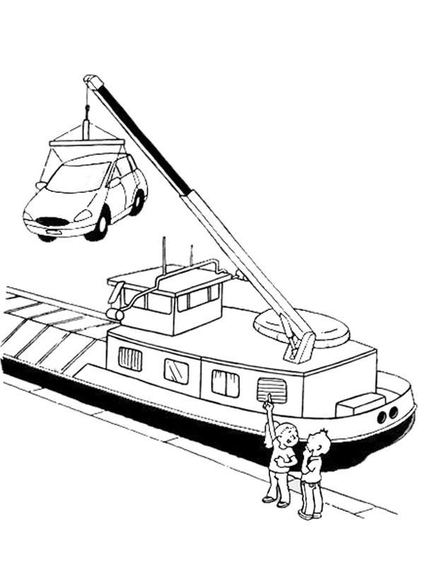 Barge Coloring page