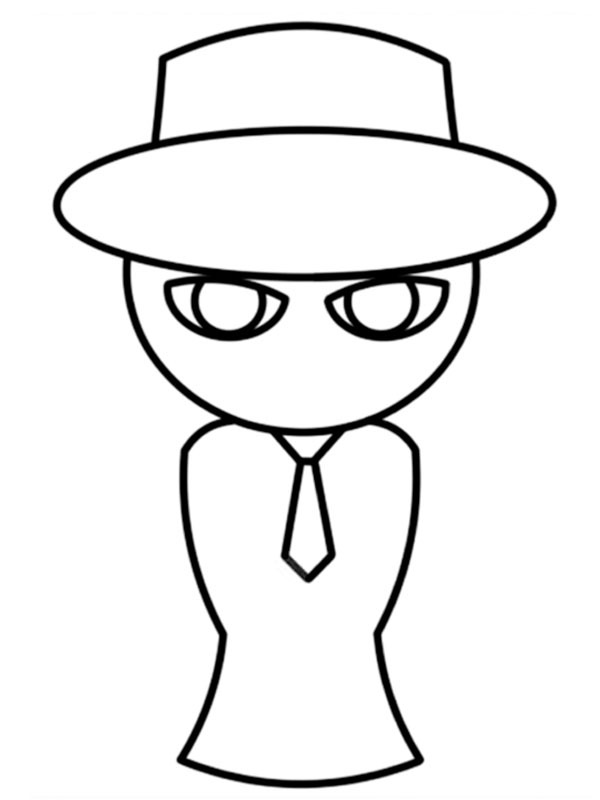 Black Incredibox Sprunki Coloring page