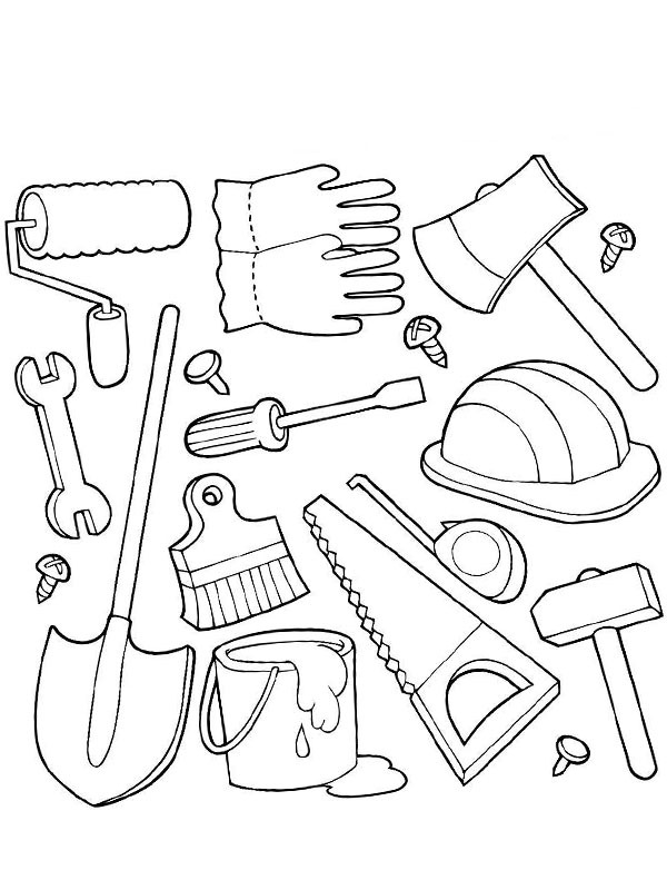 Drawing and Coloring Construction Tools